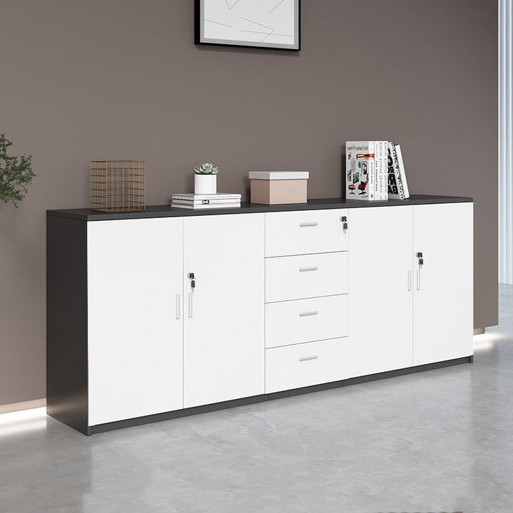 キャビネット|シンプルデザイン モダン 大容量 ホワイト