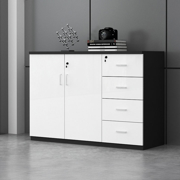 キャビネット|シンプルデザイン モダン 大容量 ホワイト