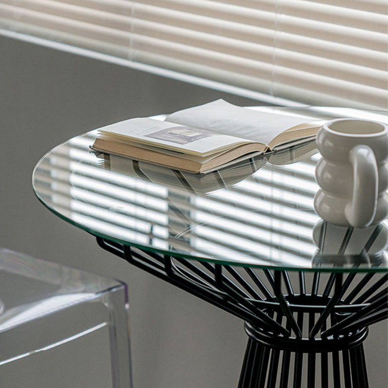 カウンターテーブル|シンプルガラス・メタル