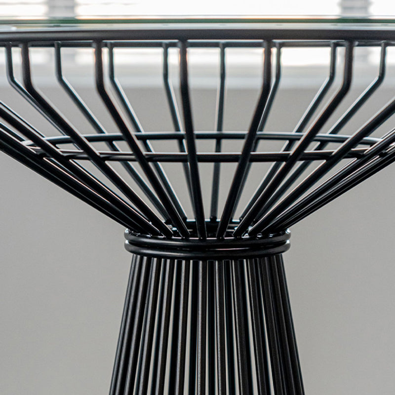 カウンターテーブル|シンプルガラス・メタル