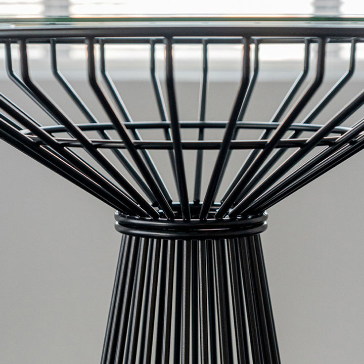 カウンターテーブル|シンプルガラス・メタル