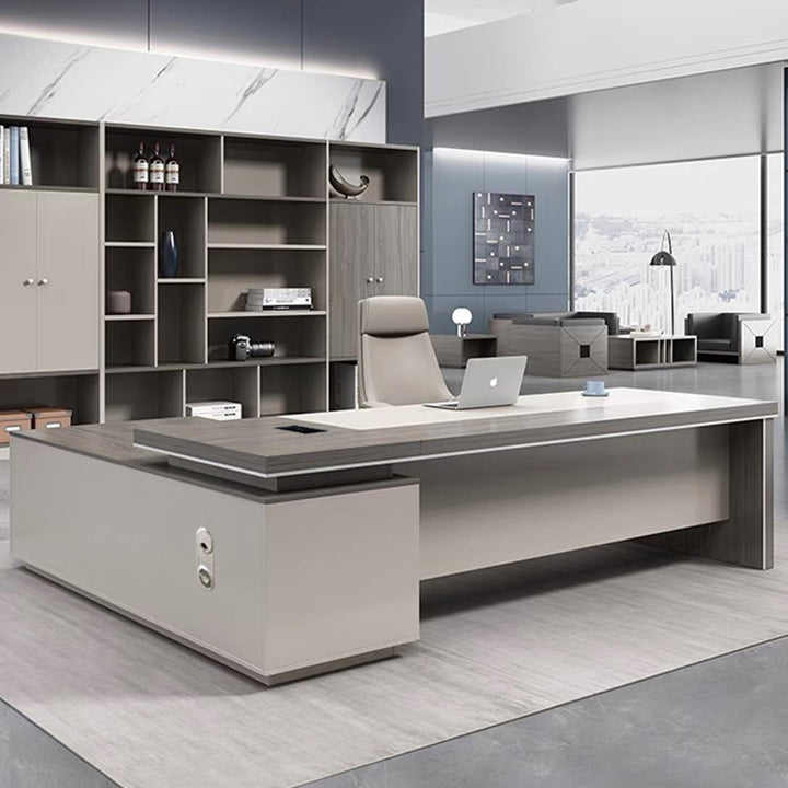 エグゼクティブデスク・社長机| L字デスク シンプルデザイン 社長室デスク