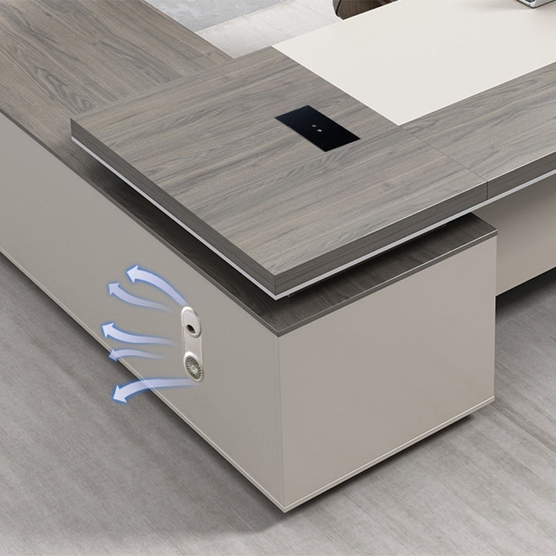 エグゼクティブデスク・社長机| L字デスク シンプルデザイン 社長室デスク