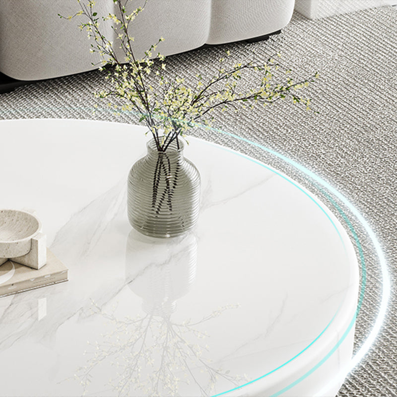 ローテーブル|クリーム風 マーブル模様 おしゃれ