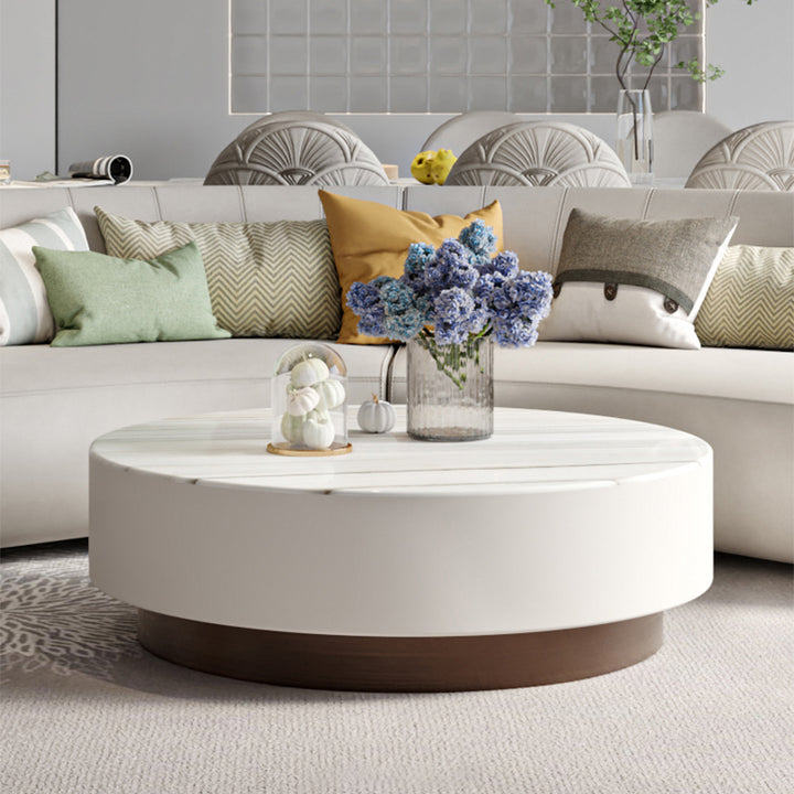 ローテーブル|イタリア風 シンプルデザイン マーブル模様