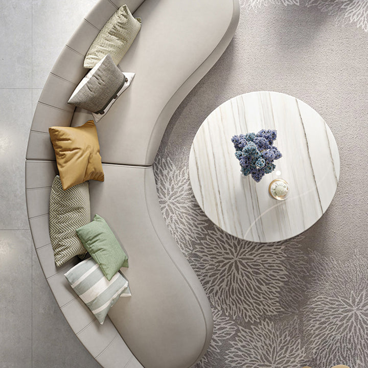 ローテーブル|イタリア風 シンプルデザイン マーブル模様