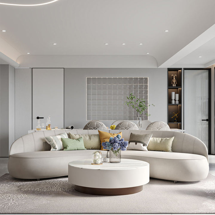 ローテーブル|イタリア風 シンプルデザイン マーブル模様