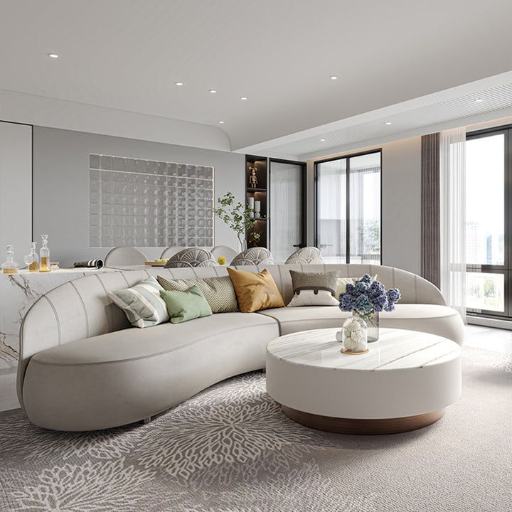 ローテーブル|イタリア風 シンプルデザイン マーブル模様