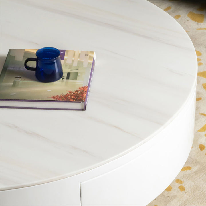 ローテーブル|イタリア風 シンプルデザイン マーブル模様