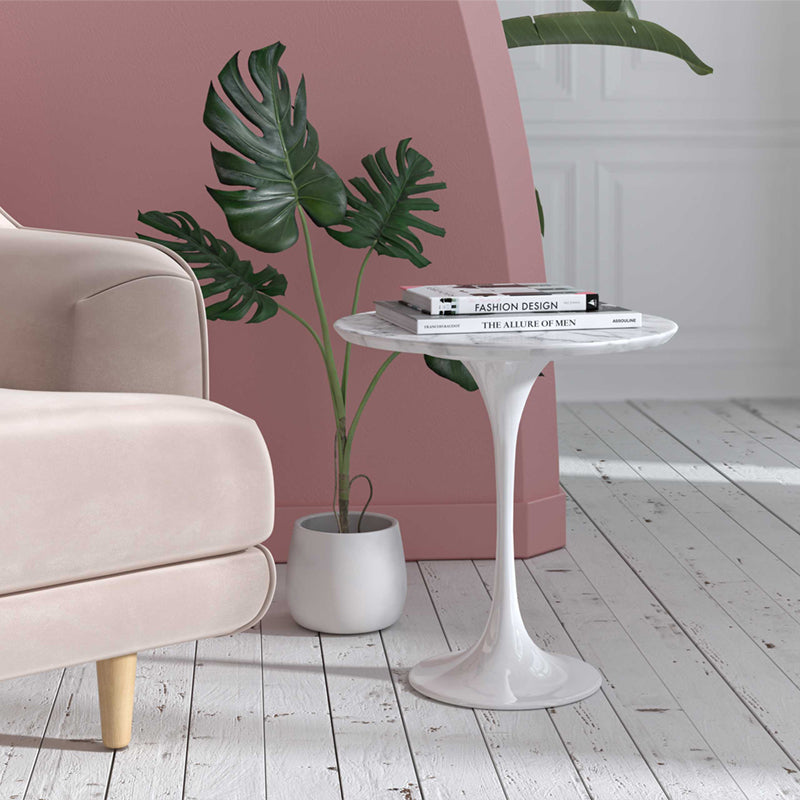 サイドテーブル|イタリア風 円型 シンプル