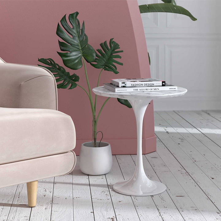 サイドテーブル|イタリア風 円型 シンプル