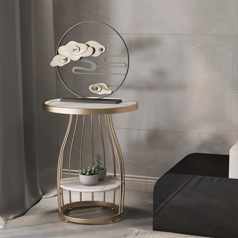 サイドテーブル| 大理石模様 エレガント 高級感