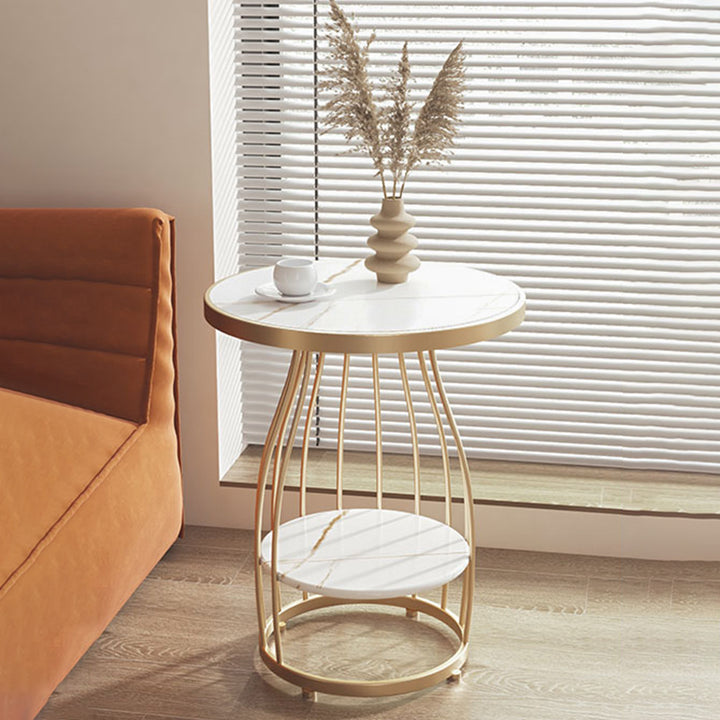 サイドテーブル| 大理石模様 エレガント 高級感
