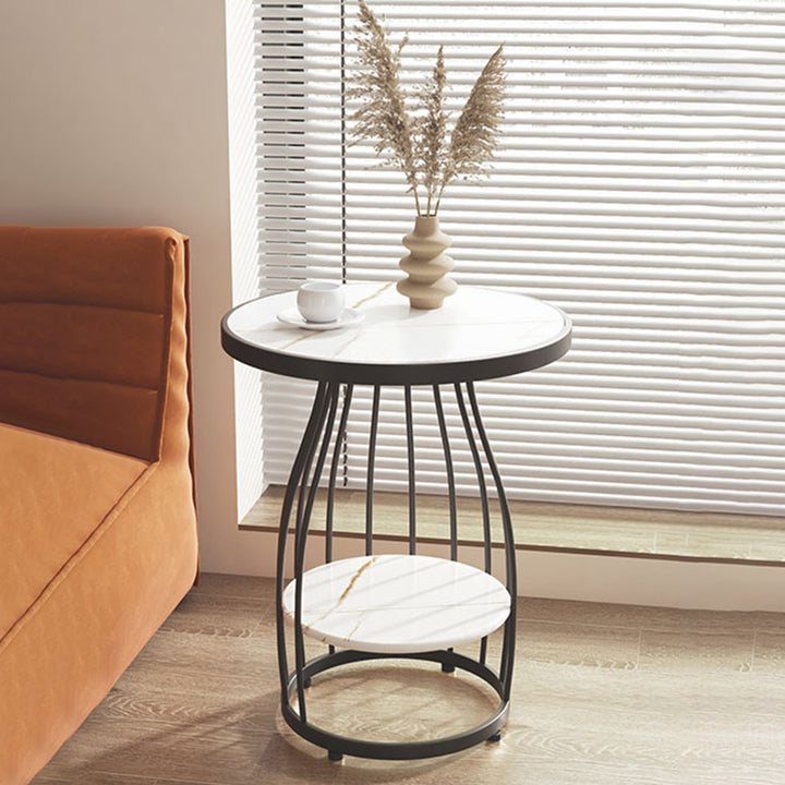 サイドテーブル| 大理石模様 エレガント 高級感
