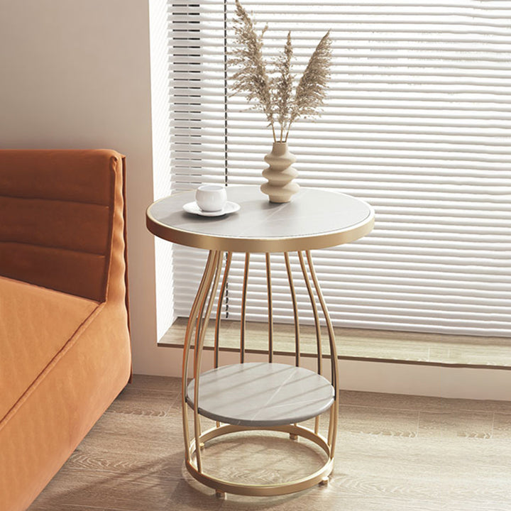 サイドテーブル| 大理石模様 エレガント 高級感
