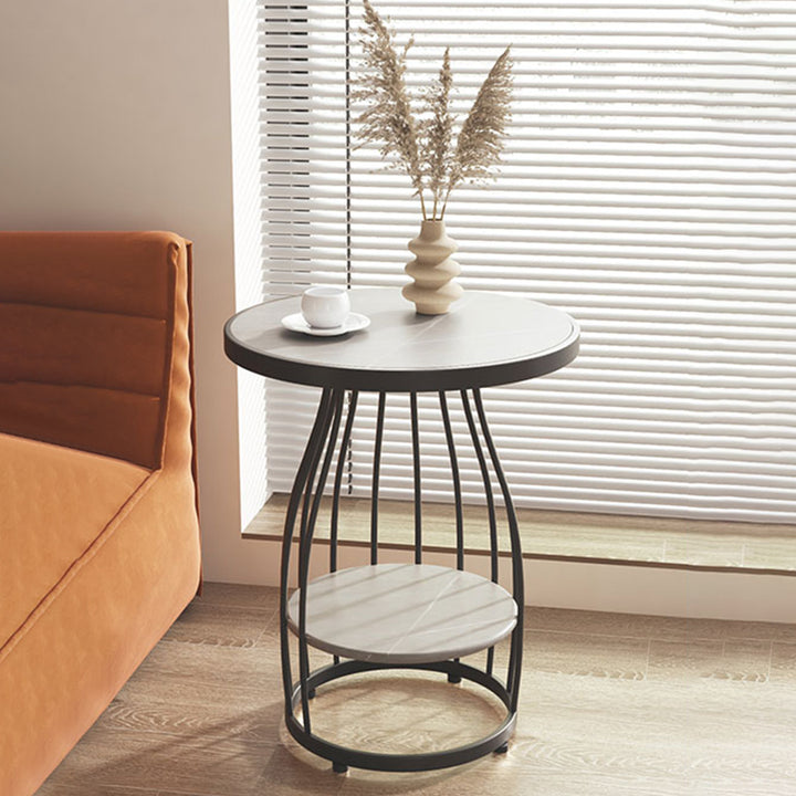 サイドテーブル| 大理石模様 エレガント 高級感