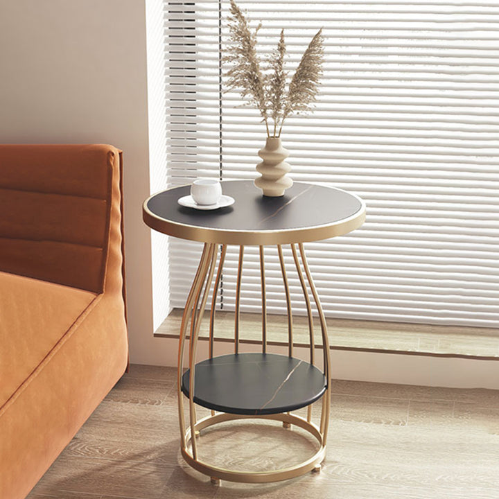 サイドテーブル| 大理石模様 エレガント 高級感