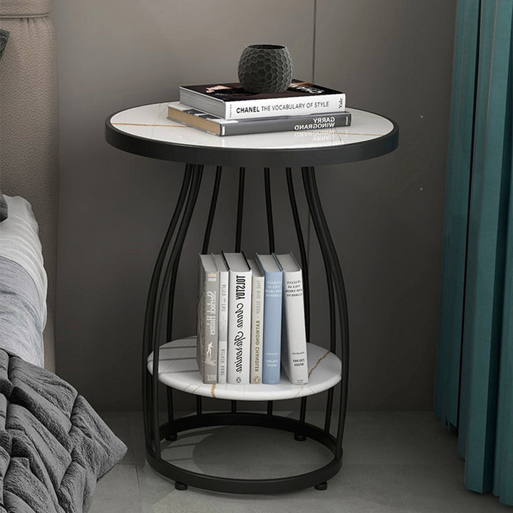 サイドテーブル| 大理石模様 エレガント 高級感