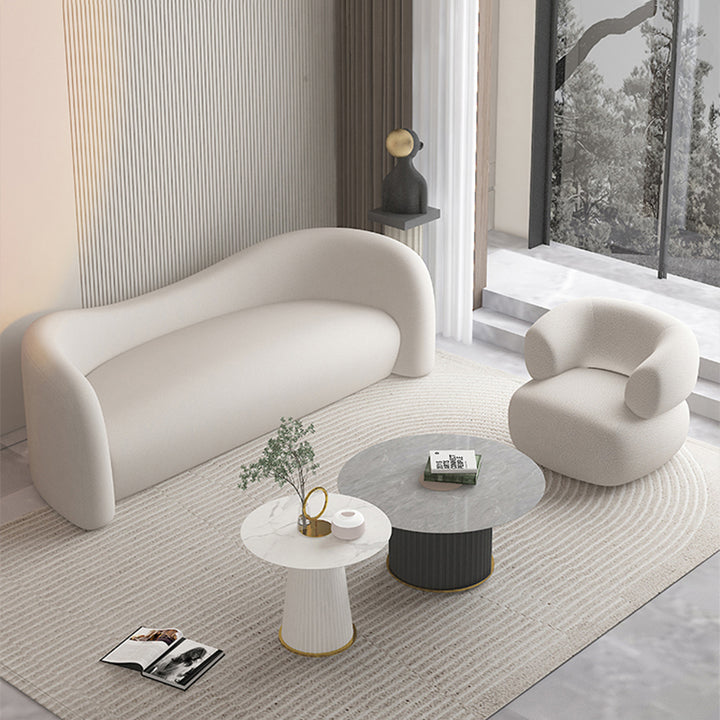 多人掛けソファ|軽い贅沢風 異形デザイン おしゃれ