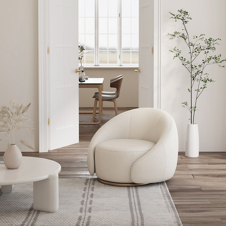 一人掛けソファ|クリーム風 モダンデザイン 高級感