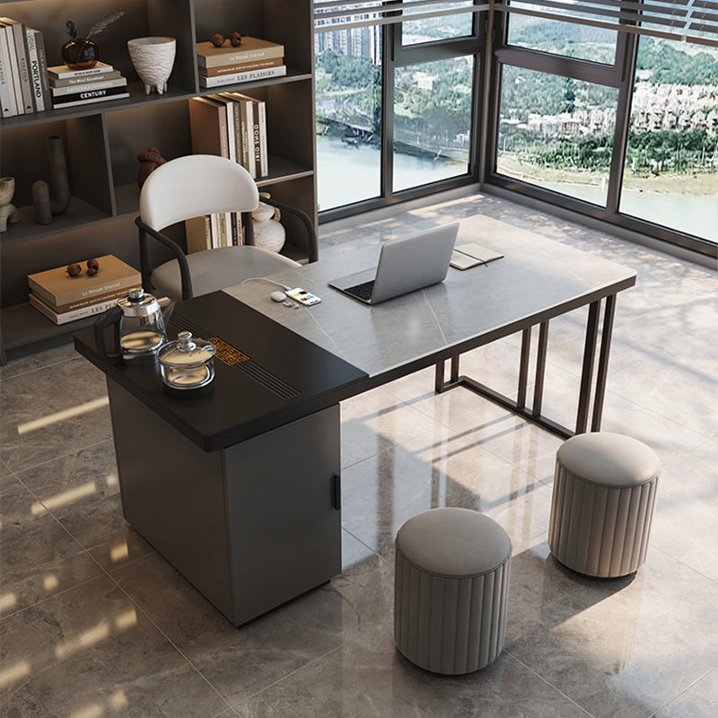 エグゼクティブデスク・社長机|シンプルモダン 高級感 茶盤付き