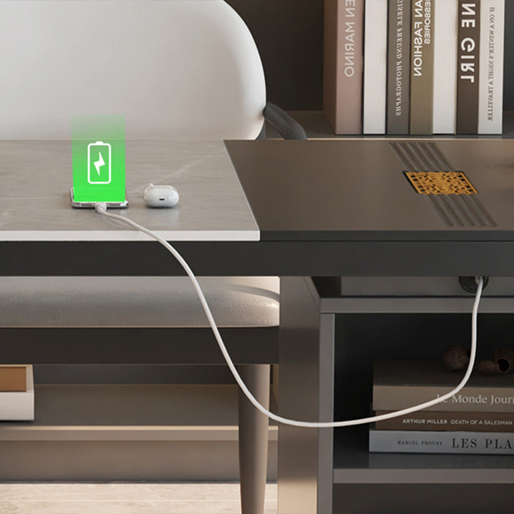 エグゼクティブデスク・社長机|シンプルモダン 高級感 茶盤付き