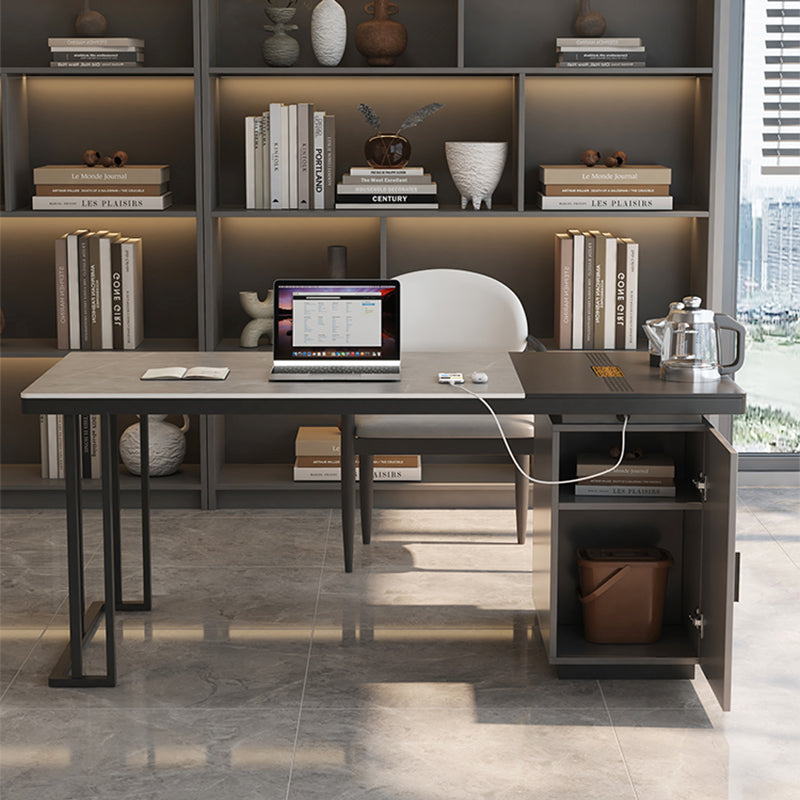 エグゼクティブデスク・社長机|シンプルモダン 高級感 茶盤付き