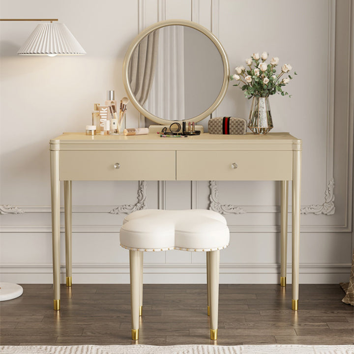 ドレッサー|クリーム風 かわいい 小型 セット