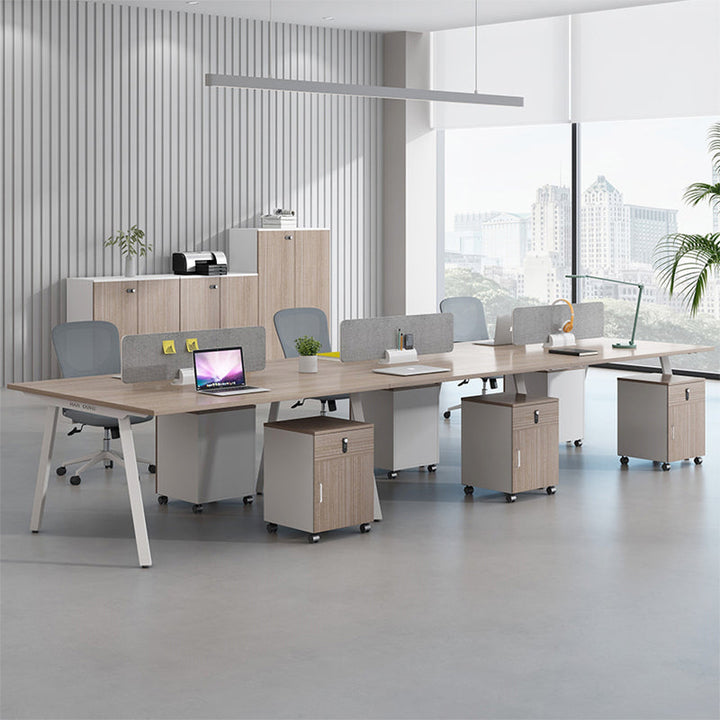 オフィスデスク・事務机|イタリア風 収納付き スチール脚