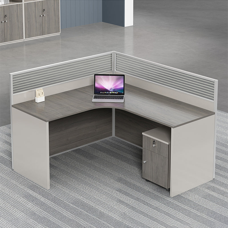 オフィスデスク・事務机|モダン L型 防音パネル付き