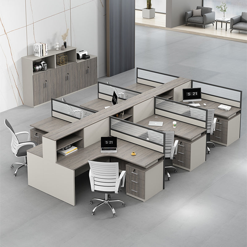 オフィスデスク・事務机|シンプル 防音ガラス付き モダン