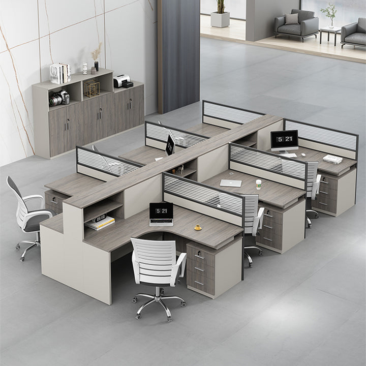 オフィスデスク・事務机|シンプル 防音ガラス付き モダン