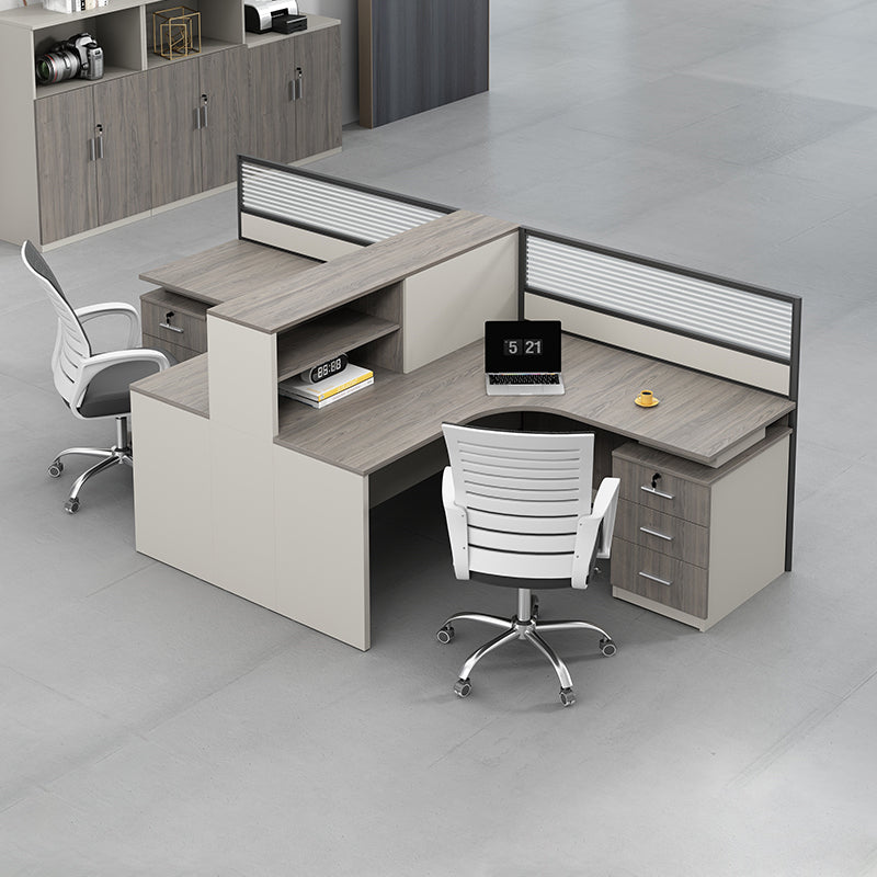 オフィスデスク・事務机|シンプル 防音ガラス付き モダン