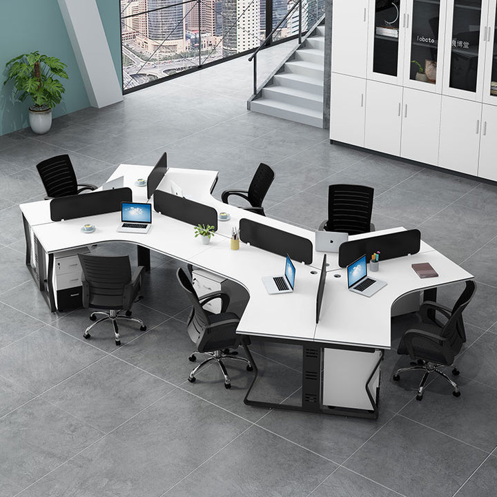 オフィスデスク・事務机|アーチ型 スタイリッシュ 組み換え自由