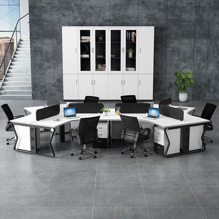 オフィスデスク・事務机|アーチ型 スタイリッシュ 組み換え自由