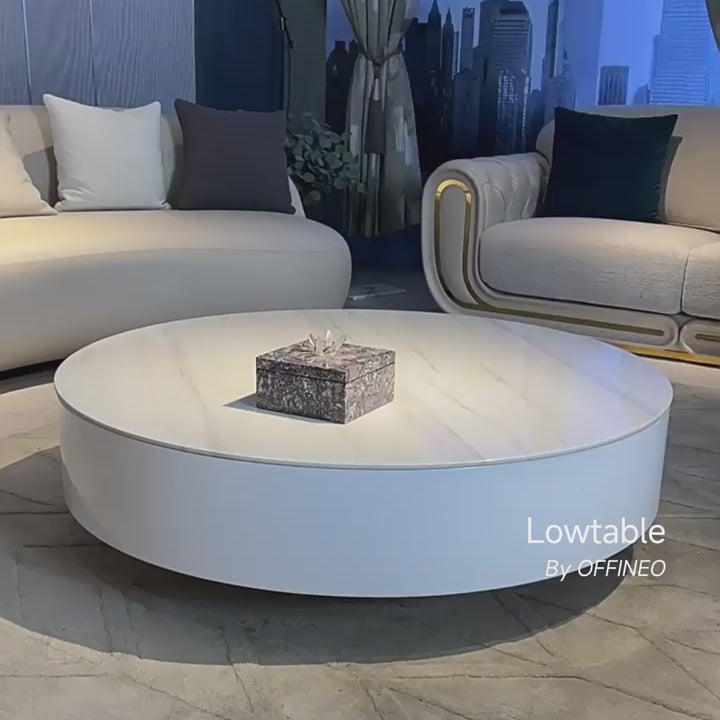 ローテーブル|イタリア風 シンプルデザイン マーブル模様