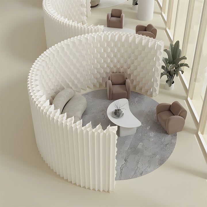 パーテーション｜クラフト紙 立体リズムデザイン