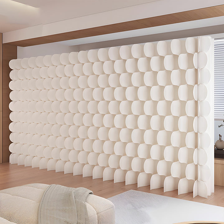 パーテーション｜クラフト紙 立体リズムデザイン