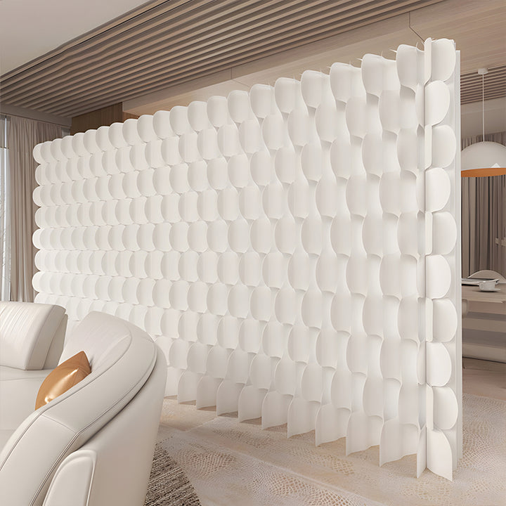 パーテーション｜クラフト紙 立体リズムデザイン