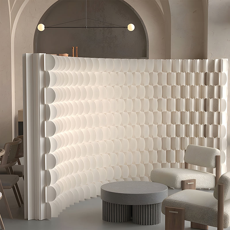 パーテーション｜クラフト紙 立体リズムデザイン