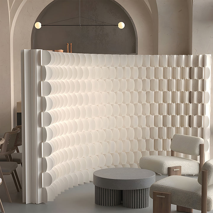 パーテーション｜クラフト紙 立体リズムデザイン