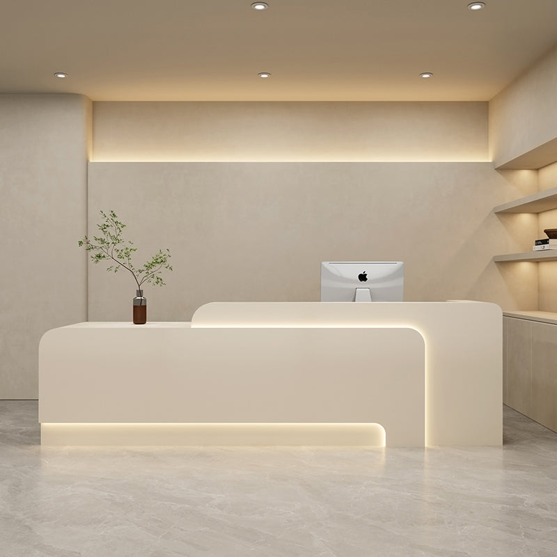 【超美品・海外製】定価20万円サロン受付カウンター 収納付き モダンデザイン 楽天市場】受付カウンター L字 受付台 オフィス受付