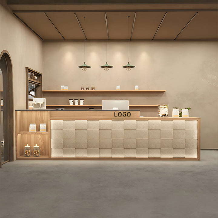 受付台｜年輪造型 高級感
