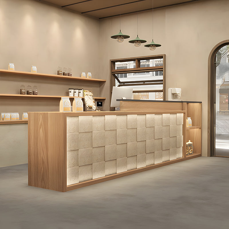 受付台｜年輪造型 高級感