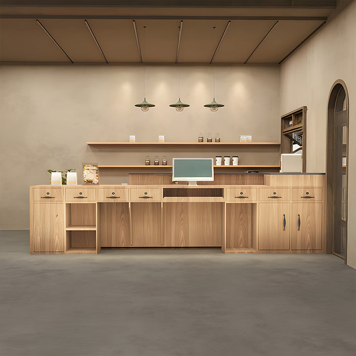 受付台｜年輪造型 高級感