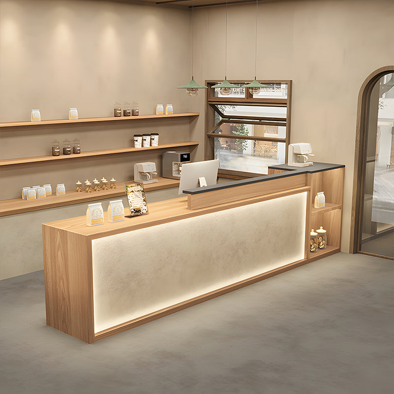 受付台｜年輪造型 高級感