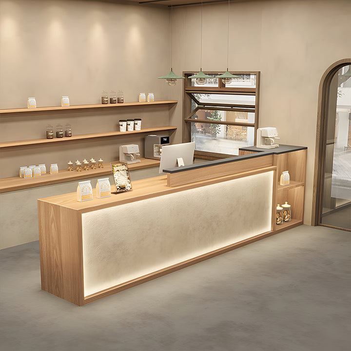 受付台｜年輪造型 高級感