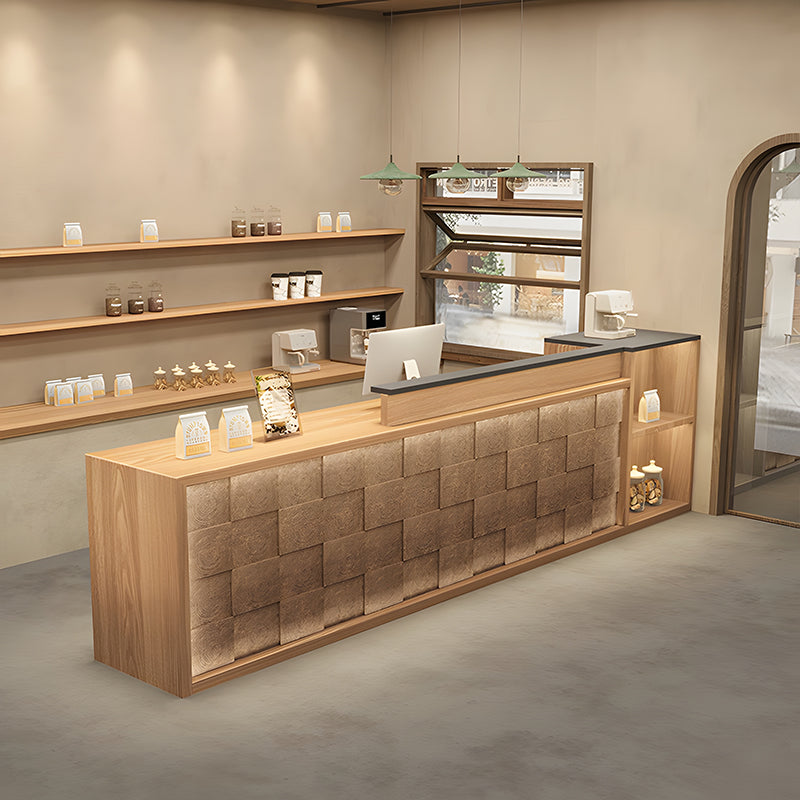 受付台｜年輪造型 高級感