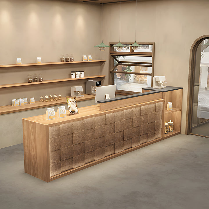 受付台｜年輪造型 高級感