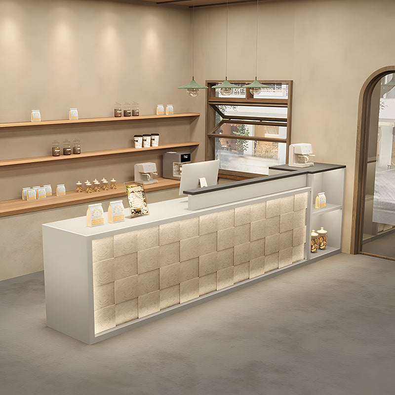 受付台｜年輪造型 高級感